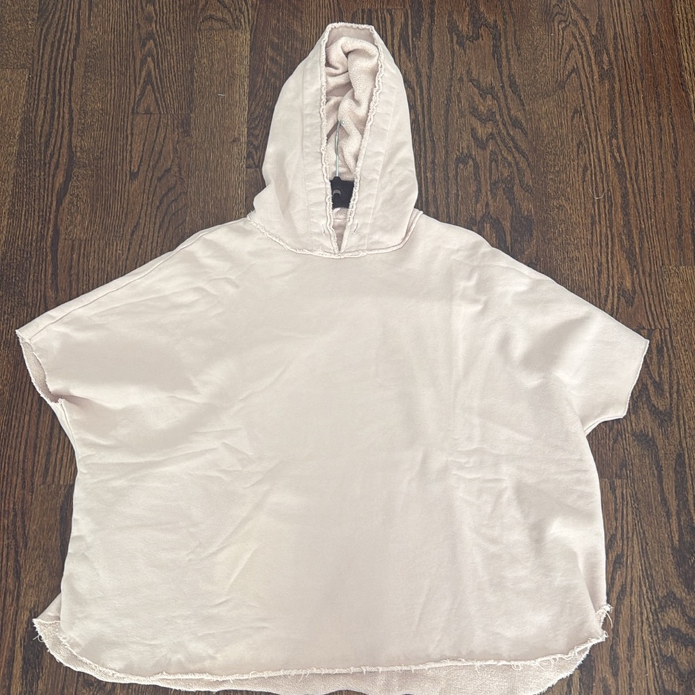 Frank And Eileen Capelet Hoodie pink One Size 100% Cotton Made In USA Sz XS - Picture 7 of 8